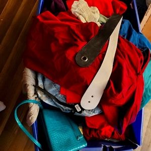 Box of variety clothes! Some very nice scrubs included.